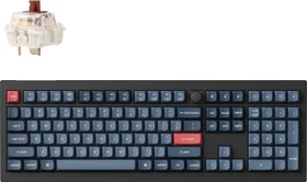 Keychron V6 Max, Carbon Black, 100% Fullsize, LEDs RGB, hot-swap, Gateron Jupiter BROWN, USB/Bluetooth, US (V6M-D3-US)