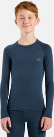 Odlo Natural Merino 200 Base Layer Set blue wing teal/blue ashes (Junior)