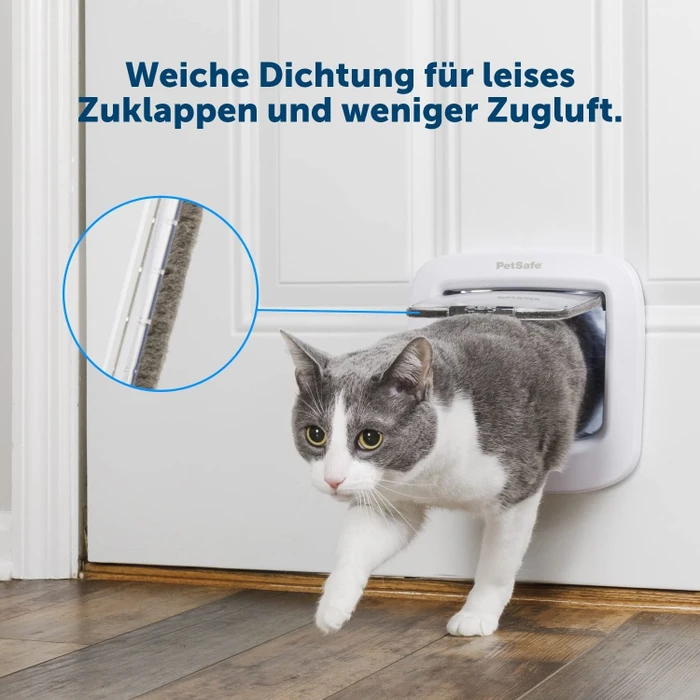PetSafe Katzenklappe mit manueller Verriegelung, weiß