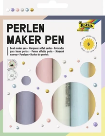 Folia Perlen Maker Pen Bastelfarbe, metallic-pulverblau, 30ml