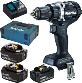 Makita DDF484BJX1 Akku-Bohrschrauber inkl. MAKPAC + 3 Akkus 3.0/5.0Ah