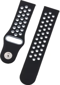Peter Jäckel Armband 22mm Dual Silicon schwarz/grau
