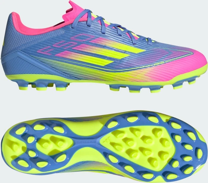 adidas F50 League AG blue fusion/lucid lemon/lucid pink