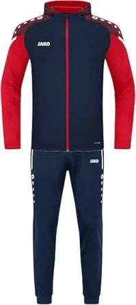 Jako Polyester Performance mit Kapuze Trainingsanzug marine/rot