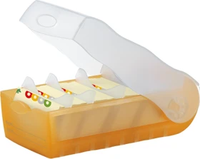 HAN Croco Karteibox, A7, transparent/transparent, inkl. 100 Karteikarten