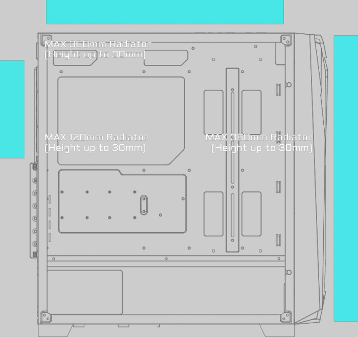 GIGABYTE C301 Glass Black, schwarz, Glasfenster