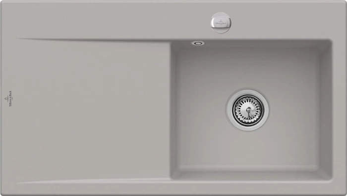Villeroy & Boch Subway Style 50 Einbau Becken rechts mit Ablauffernbedienung fossil