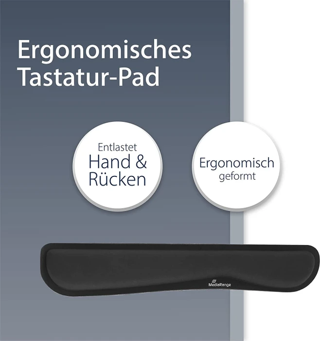 MediaRange Tastatur-Handgelenkauflage, schwarz