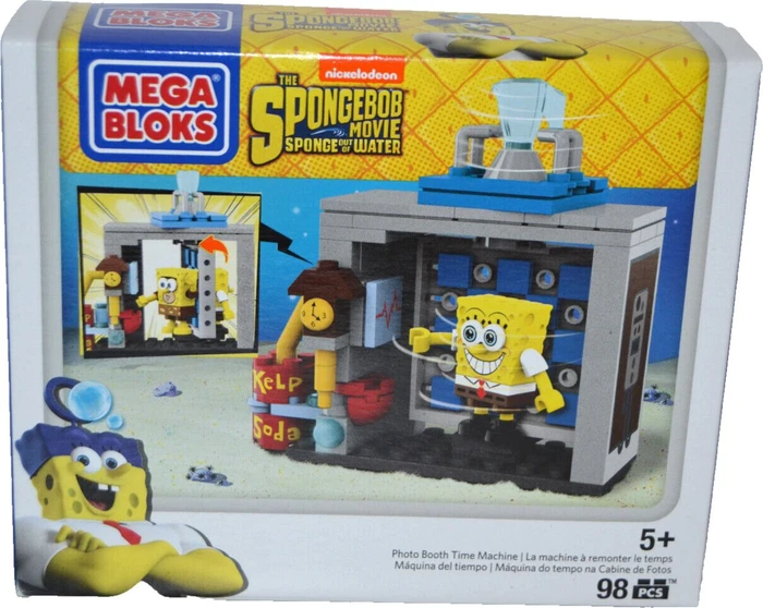 Mattel Mega Bloks Spongebob Schwammkopf Fotokabinen-Zeitmaschine