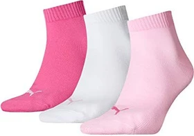 Puma Training Quarter Socken pink lady, 3 Paare