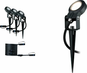 Paulmann Plug & Shine Sting Erweiterungsset 6W Gartenspot anthrazit, 3 Stück