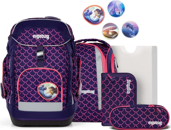 Ergobag Maxi PerlentauchBär 2025 Schulrucksack-Set, 6-tlg.