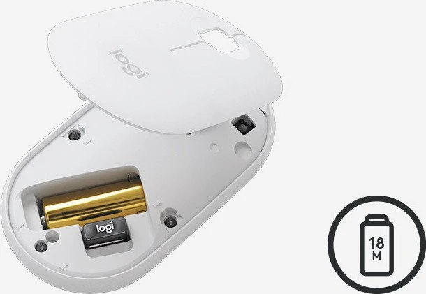 Logitech M350 Pebble Wireless Mouse Off-White, USB/Bluetooth