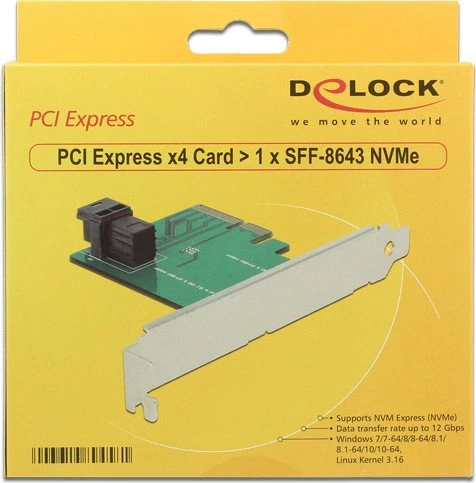 DeLOCK PCIe -> U.2 miniSAS HD