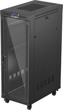 Lanberg 19" Rackschrank 32HE, LCD, freistehend, Flat Pack, Glastür, IP20, RAL 9004, 1000mm tief