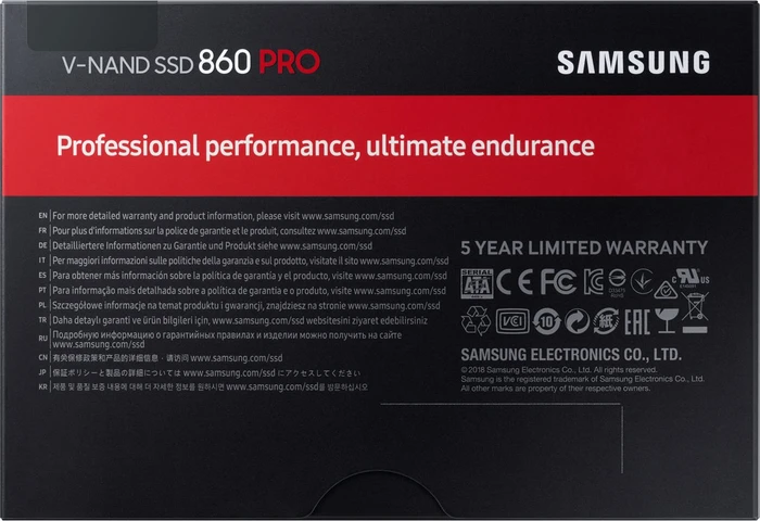 Samsung SSD 860 PRO 4TB, 2.5" / SATA 6Gb/s