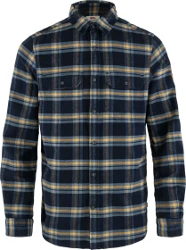 Fjällräven Övik Heavy Flannel Hemd langarm dark navy/buckwheat brown (Herren)