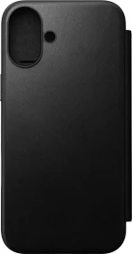 Nomad Modern Leather Folio für Apple iPhone 16 Plus schwarz