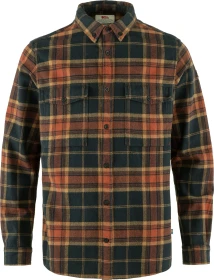 Fjällräven Övik Twill Hemd langarm autumn leaf/dark navy (Herren)