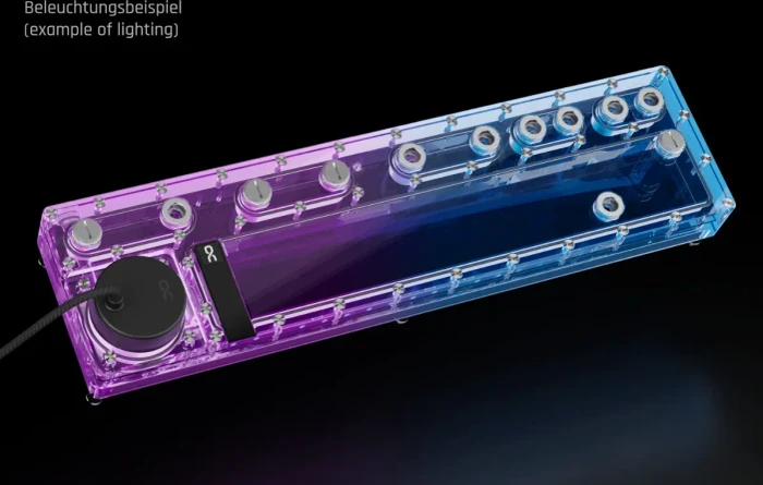 Alphacool Core Distro Plate 480 Links VPP/D5 mit VPP Apex Pumpe, Verteilerplatte