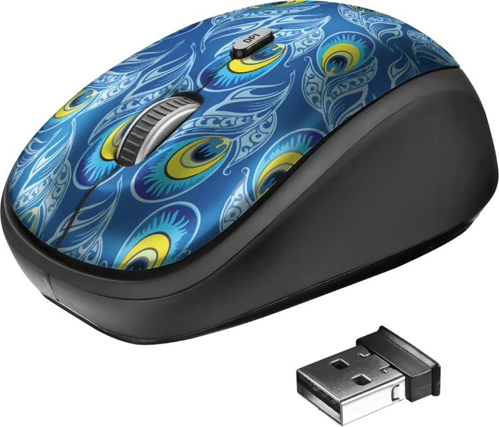 Trust Yvi Wireless Mouse Peacock, USB