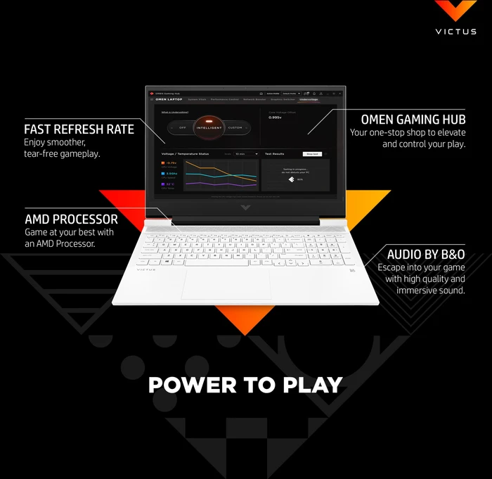 HP Victus 16-e0357ng, Ceramic White, Ryzen 5 5600H, 16GB RAM, 512GB SSD, GeForce RTX 3050 Ti, DE