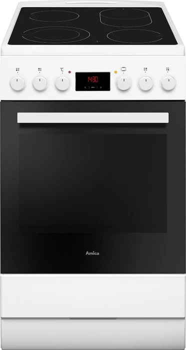 Amica SHC 903 001 W Elektroherd mit Glaskeramik-Kochfeld