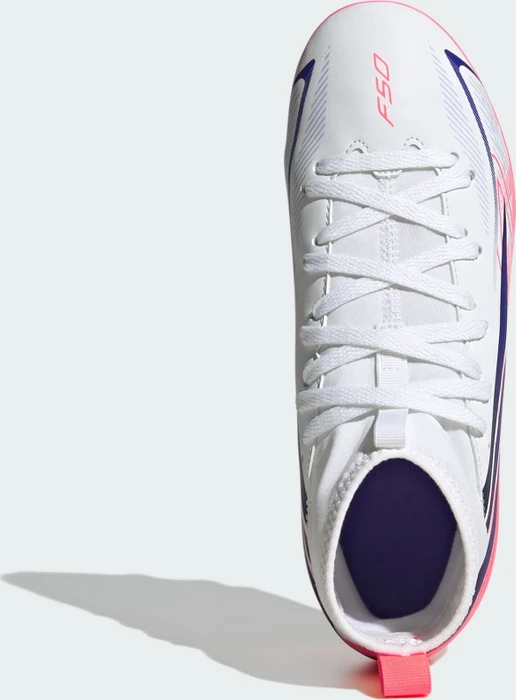 adidas F50 Hyperfast Club Mid FG/MG cloud white/solar purple/solar turbo (Junior)