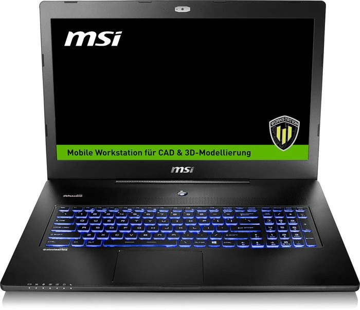 MSI WS72-6QJ16H21, Core i7-6700HQ, 16GB RAM, 256GB SSD, 1TB HDD, Quadro M2000M, DE
