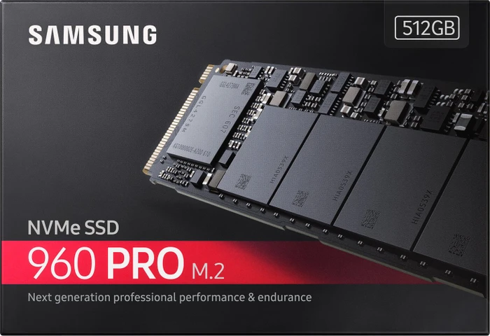 Samsung SSD 960 PRO 512GB, 512B, M.2 2280 / M-Key / PCIe 3.0 x4