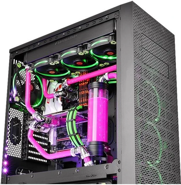 Thermaltake Pacific Rohranschluss für PETG Rohre 90° G1/4" auf 16mm, schwarz