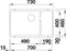 Blanco Subline 700-U Level Unterbau Becken mittig mit Ablauffernbedienung schwarz Vorschaubild