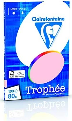 Clairefontaine Trophée Universalpapier pastell matt mehrfarbig, A4, 80g/m², 100 Blatt