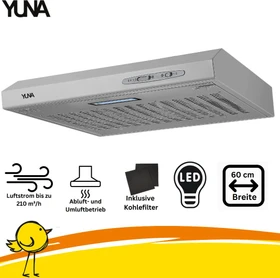 Yuna Milena KUBH 60210 Unterbau-Dunstabzugshaube inkl. Aktivkohlefilter