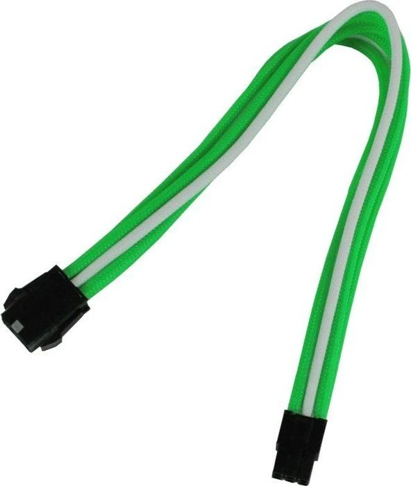 Nanoxia 6-Pin PCIe Verlängerung 30cm, single grün/weiß
