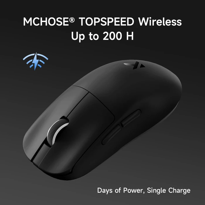 Mchose L7 Pro 8K Lightweight Wireless Gaming Mouse, schwarz, USB/Bluetooth