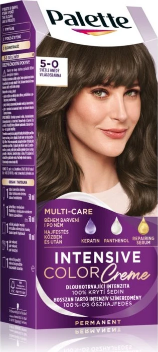 Schwarzkopf Palette Intensive Color Creme Haarfarbe 5-0 n4 light brown, 110ml