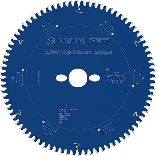 Bosch Professional Expert for High-Pressure Laminate Kreissägeblatt 80Z, 250x1.8x30mm, 1 Stück