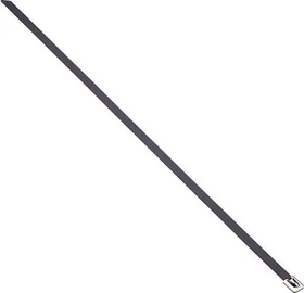 DeLOCK Edelstahl Kabelbinder, 7.9mm, 400mm, schwarz, 10 Stück