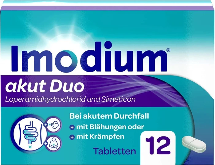 Johnson & Johnson Imodium akut duo 2mg/125mg Tabletten, 12 Stück