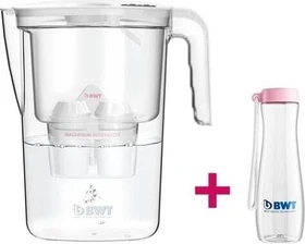 BWT Vida 2.6l Tischwasserfilter inkl. Kartusche + Trinkflasche weiß