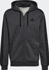 adidas Essentials Fleece 3-Streifen Hoodie dark grey heather (Herren)