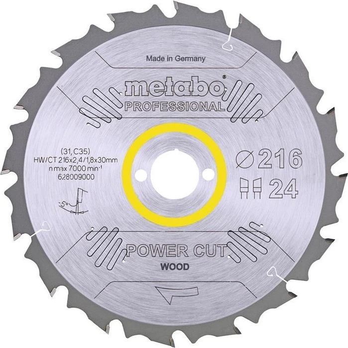 Metabo Power Cut Kreissägeblatt 24Z, 216x1.8x30mm, 1 Stück