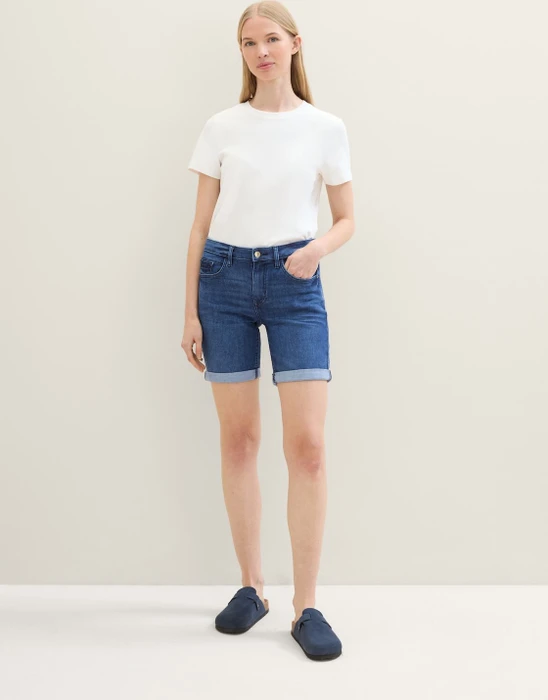 Tom Tailor Alexa Jeans Bermuda Jeans mid stone wash denim (Damen)