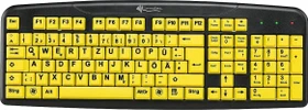 GeneralKeys Großschrifttastatur, schwarz/gelb, USB, DE (PX2727)