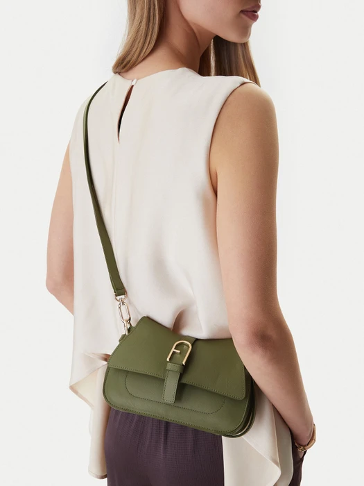 Furla Flow Mini Schultertasche avocado