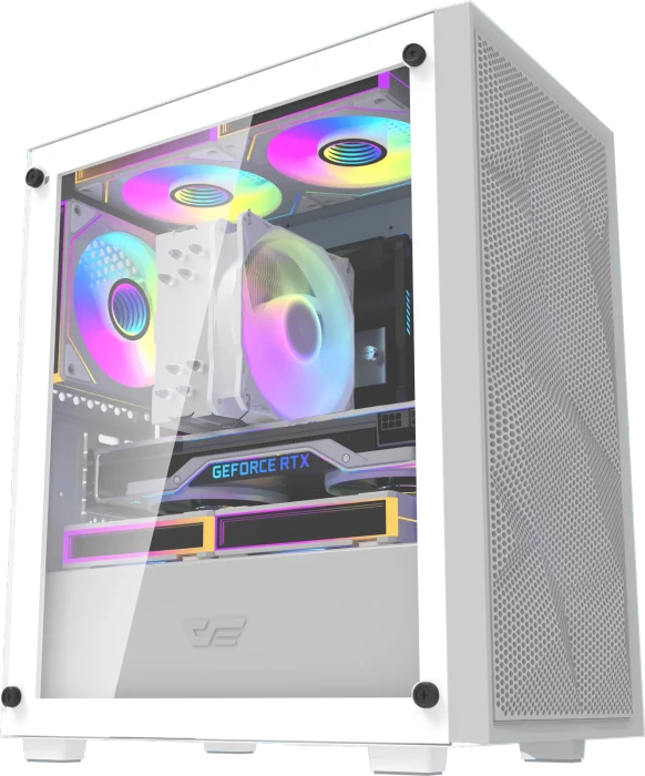 DarkFlash M305 Mesh White, Glasfenster