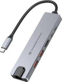 Conceptronic 6-in-1 Dockingstation, USB-C 3.1 [Stecker] (DONN29G / 110524107101)