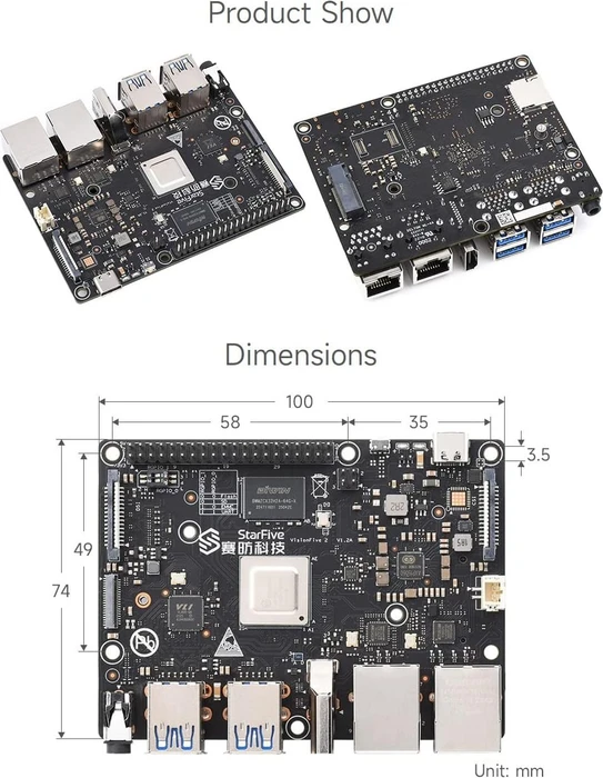 Waveshare VisionFive2 4GB (mit WiFi Modul)