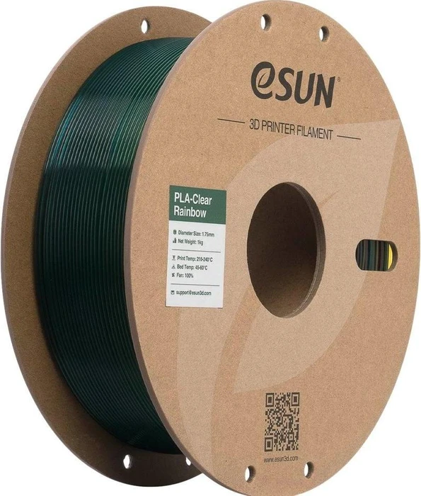 eSUN PLA Clear, Translucent Rainbow B, Spule, 1.00kg